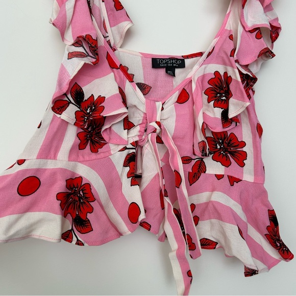Top shop Cropped Flutter Top - Picture 9 of 14